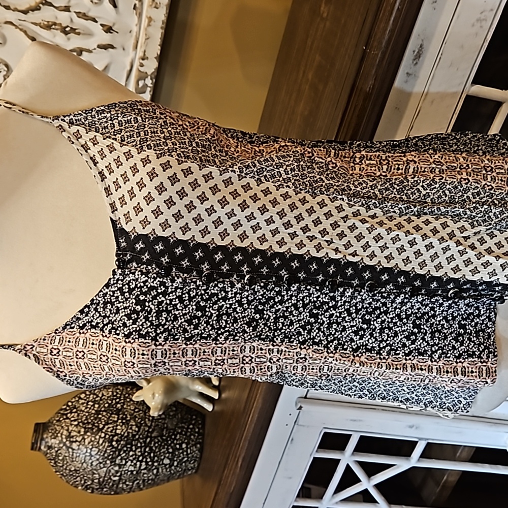 Patchwork Look Boho Tank Top